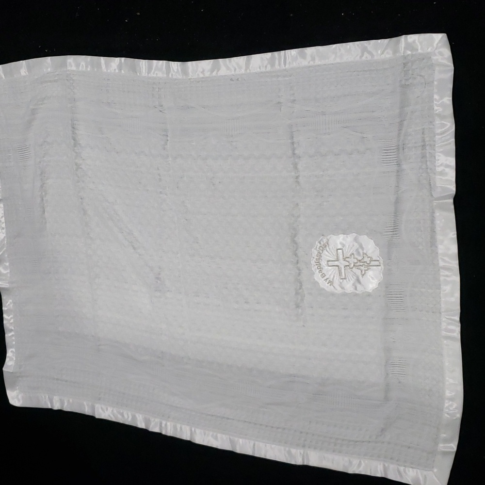 Baptism White Baby Blanket NWOT